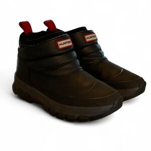 Hunter Men's Black and Brown Boots